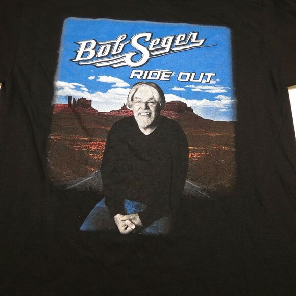 BOB SEGER VINTAGE CONCERT TOUR TEE T SHIRT Mens M RIDE OUT Two Sided - Picture 1 of 3